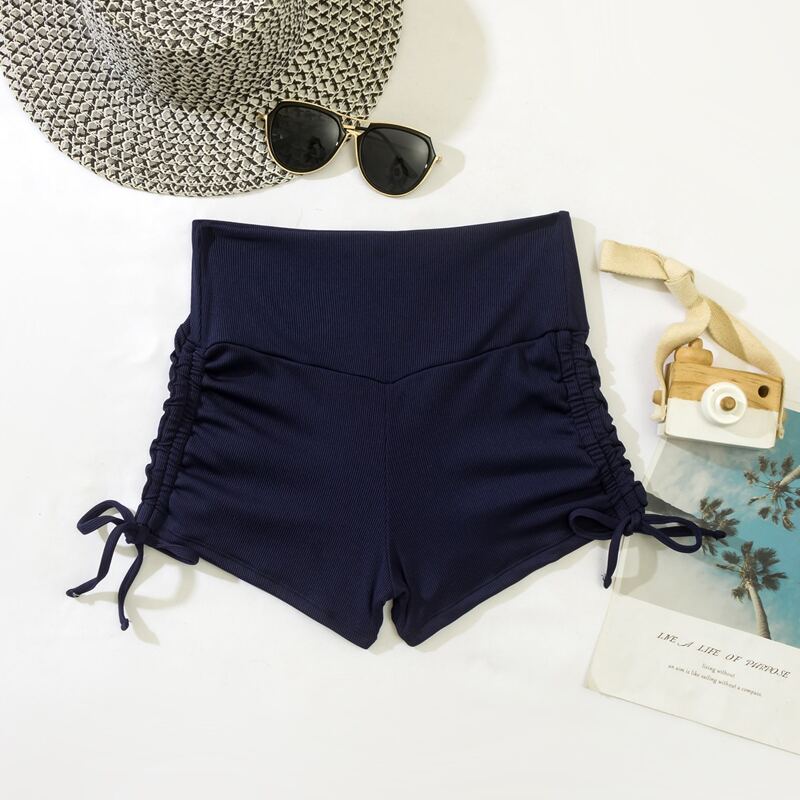 

Drawstring Side Bikini Shorts, Navy blue