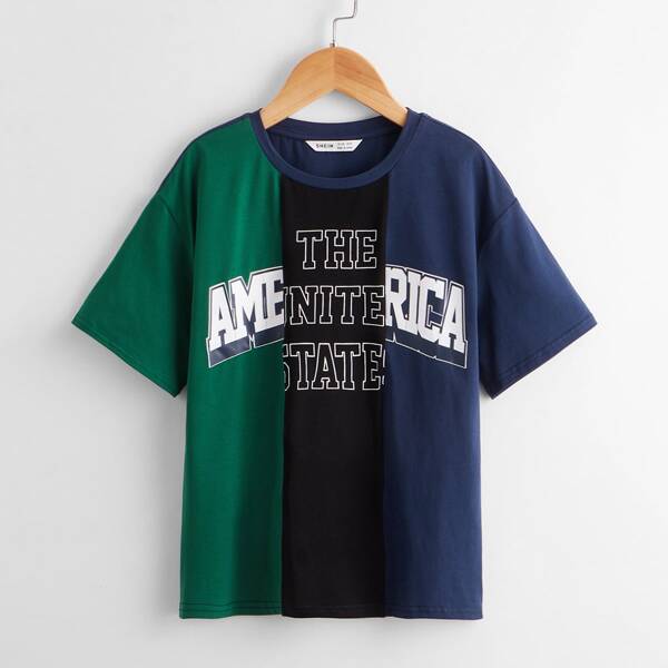 

Boys Letter & Colorblock Graphic Tee, Multicolor