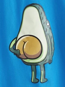 SHEIN Tanks Bé Trai Tương phản ràng buộc Hoạt hình Giải trí - Màu xanh lam - Xem 3