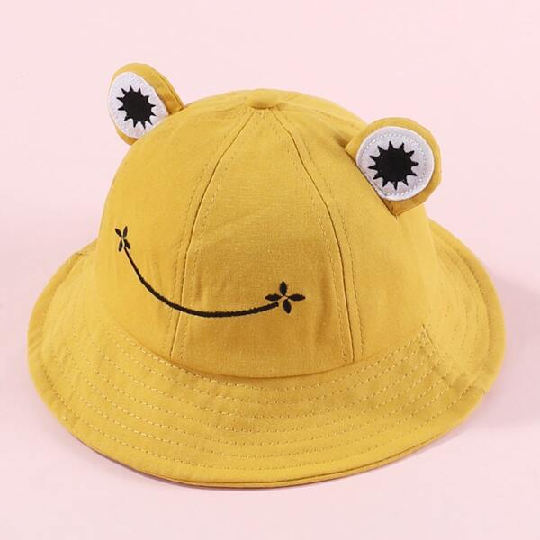 

Toddler Kids Cartoon Frog Design Bucket Hat, Yellow