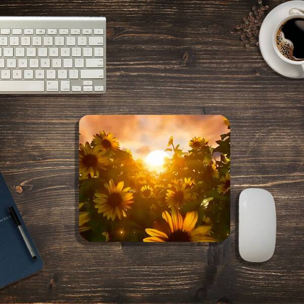 

Sunflower Pattern Mouse Pad, Yellow