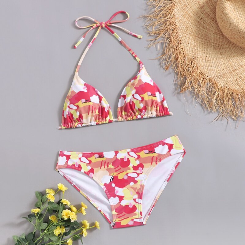 

All Over Print Bikini Swimsuit, Multicolor