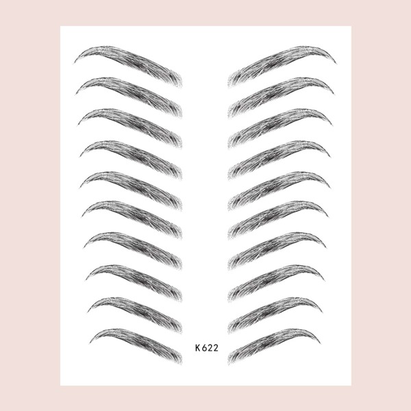 

1sheet Bionic Eyebrow Sticker, Black