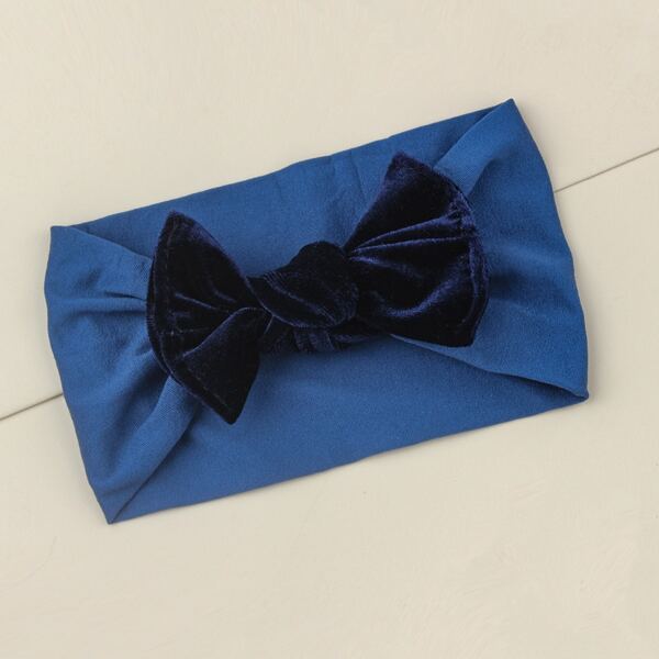 

Baby Bow Decor Hair Band, Navy blue