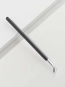 1pc Precise Bent Eyeliner Brush - Thin Angled Eyeliner Brush with Small Fine Point Tip for Dry or Gel Eyeliner Application - Angle Eye Makeup Brush Tool - Vegan & Cruelty - Black - View 2