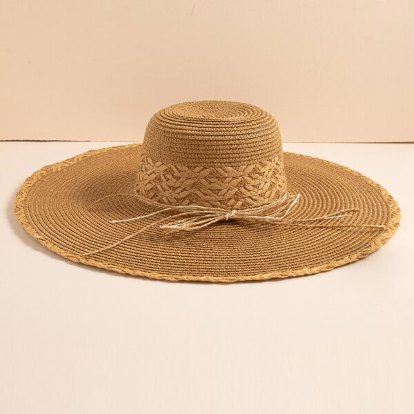 

Wide Brim Straw Hat, Khaki