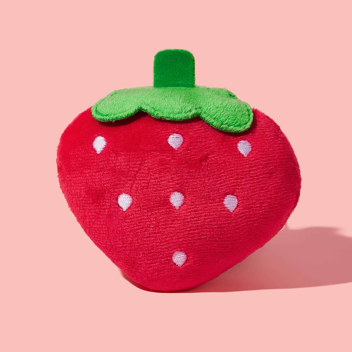 

1pc Strawberry Pet Sound Toy, Red