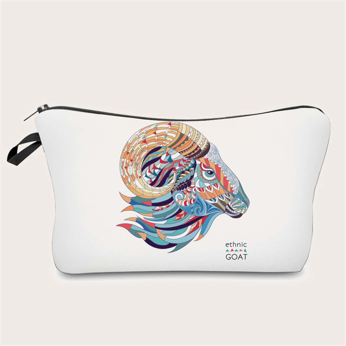 

Goat Pattern Zipper Makeup Bag, Multicolor