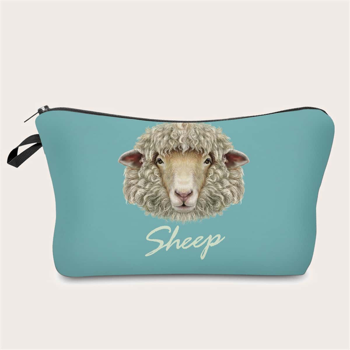 

Sheep Pattern Zipper Makeup Bag, Multicolor
