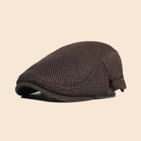 

Men Minimalist Beret, Coffee brown