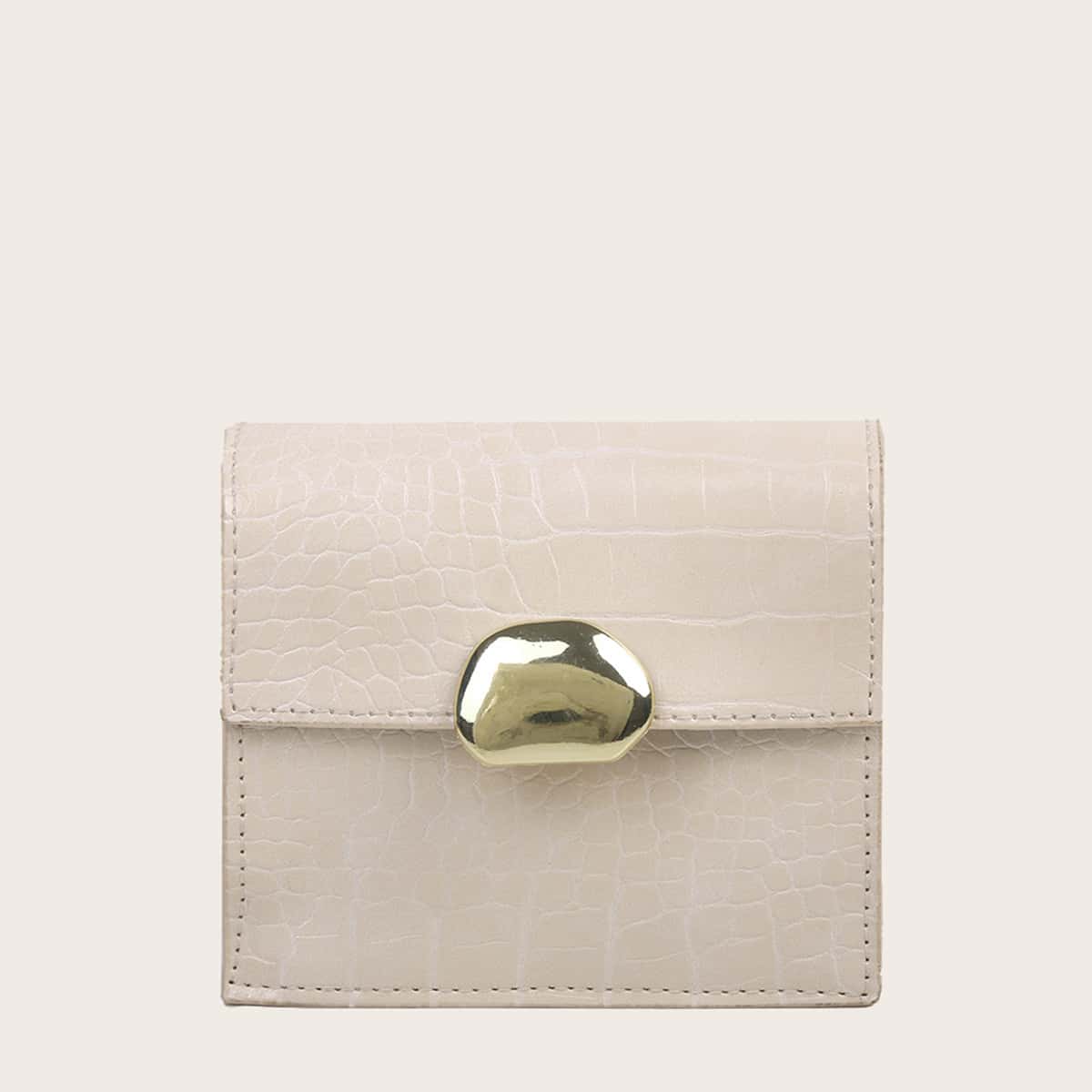 

Croc Embossed Mini Crossbody Bag, Beige