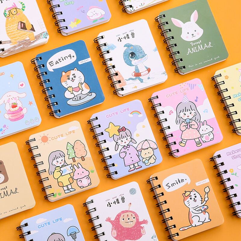 

1pc Cartoon Graphic Cover Random Spiral Notebook, Multicolor