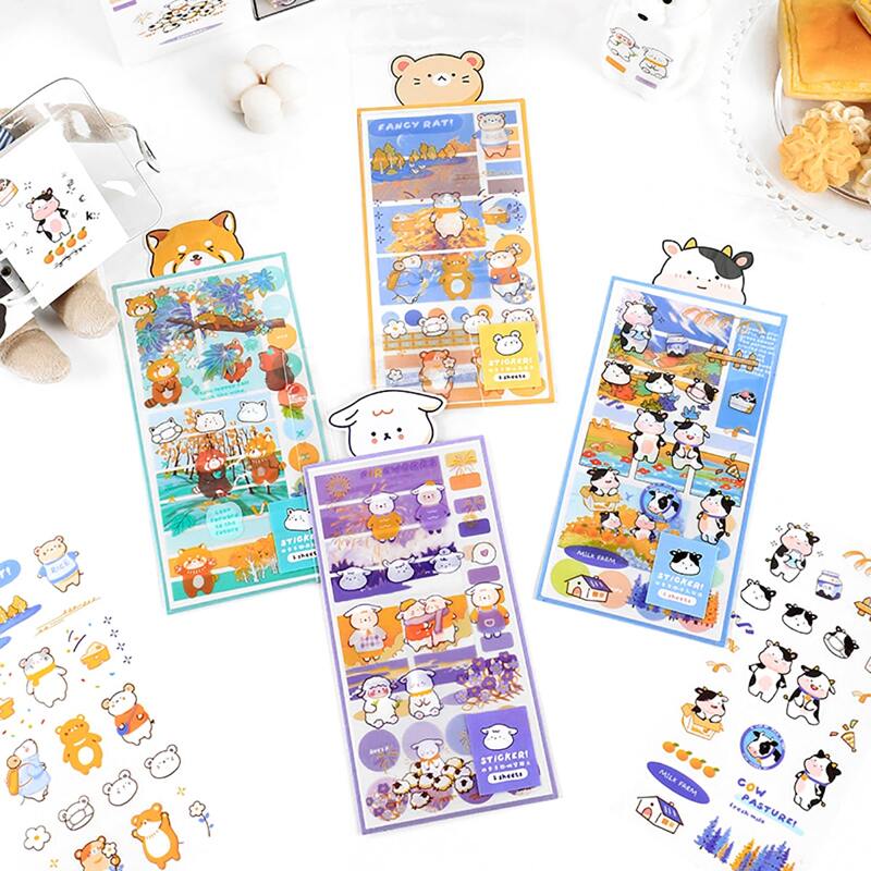 

2sheets Cartoon Graphic Random Sticker, Multicolor