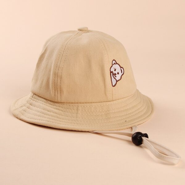 

Baby Cartoon Embroidered Bucket Hat, Khaki