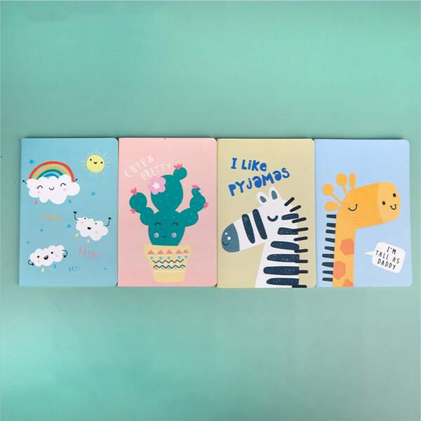 

1pc Cartoon Graphic Cover Random Spiral Notebook, Multicolor