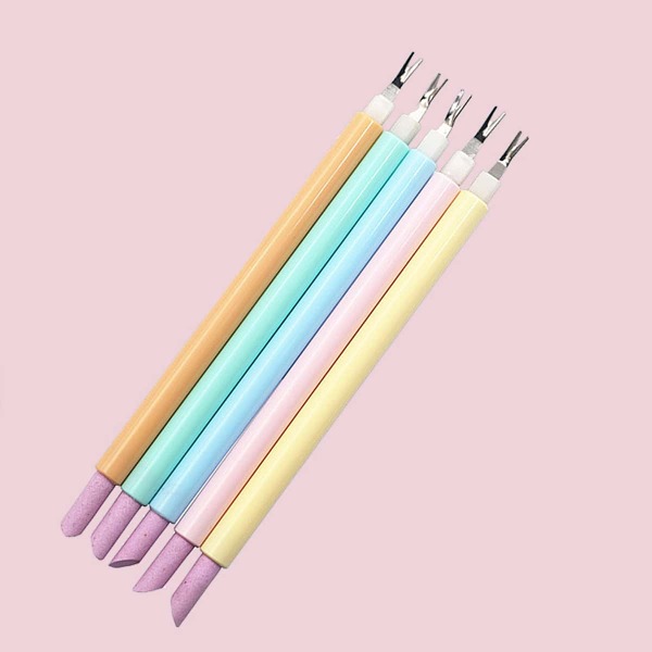 

Random 1pc Manual Forked Cuticle Pusher, Multicolor