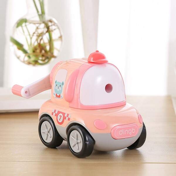 

1pc Car Shaped Pencil Sharpener, Pink