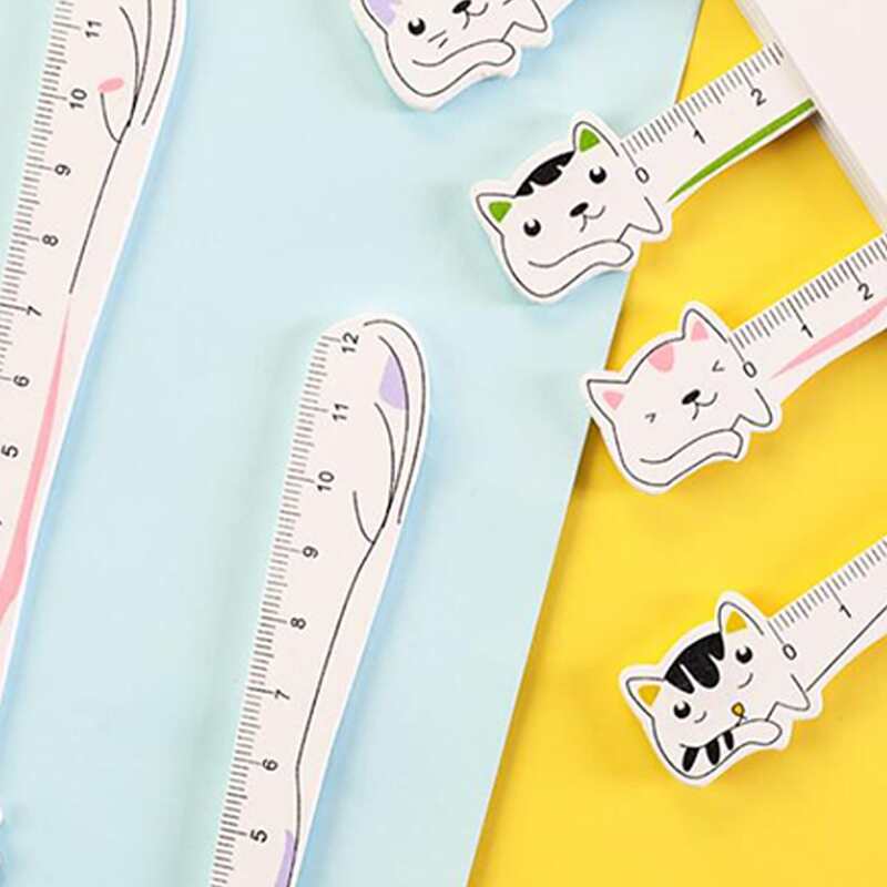 

1pc Cartoon Cat Design Random Ruler, Multicolor