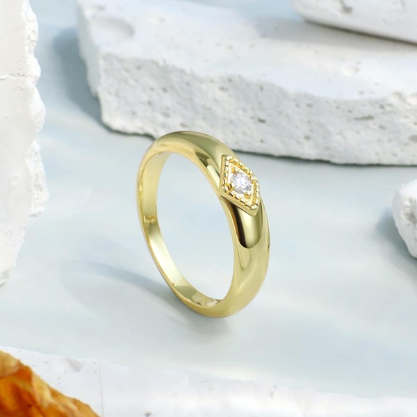 

Gold Plated Zircon Decor Ring