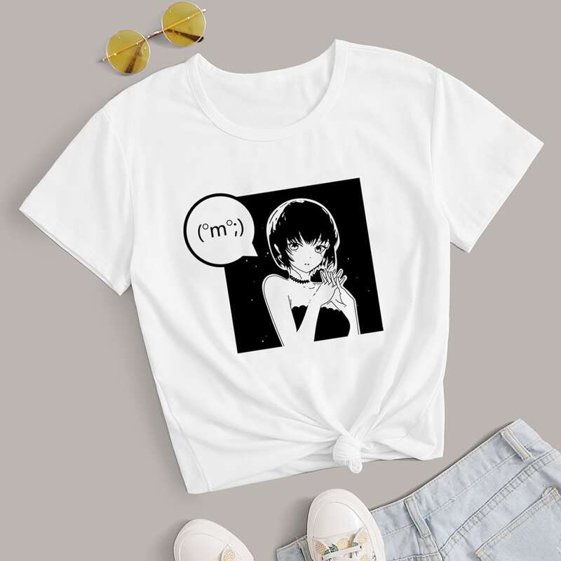 

Figure Graphic Tee, White