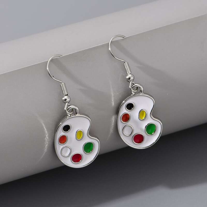 

Drawing Board Drop Earrings, Silver