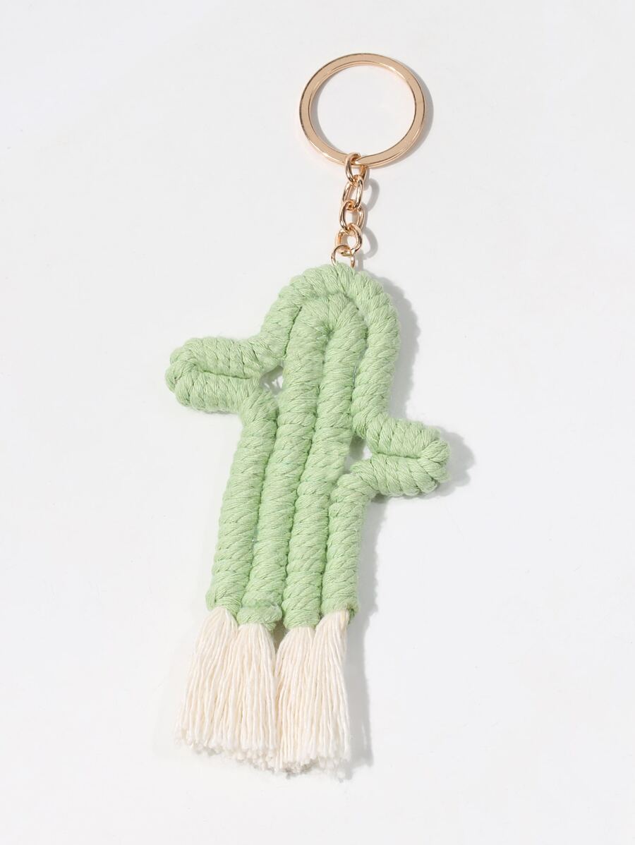 仙人掌設計鑰匙扣 - 綠色 - 查看 1