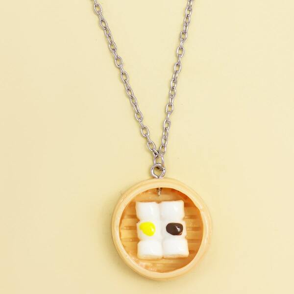 

Cartoon Food Charm Necklace, Multicolor
