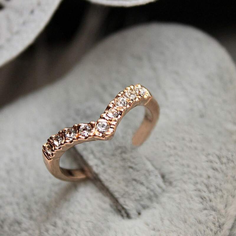 

Rhinestone Decor Ring, Gold