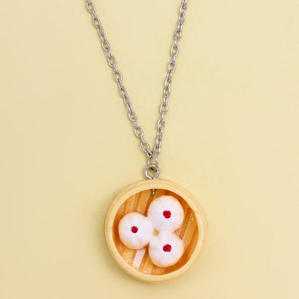

Cartoon Food Charm Necklace, Multicolor