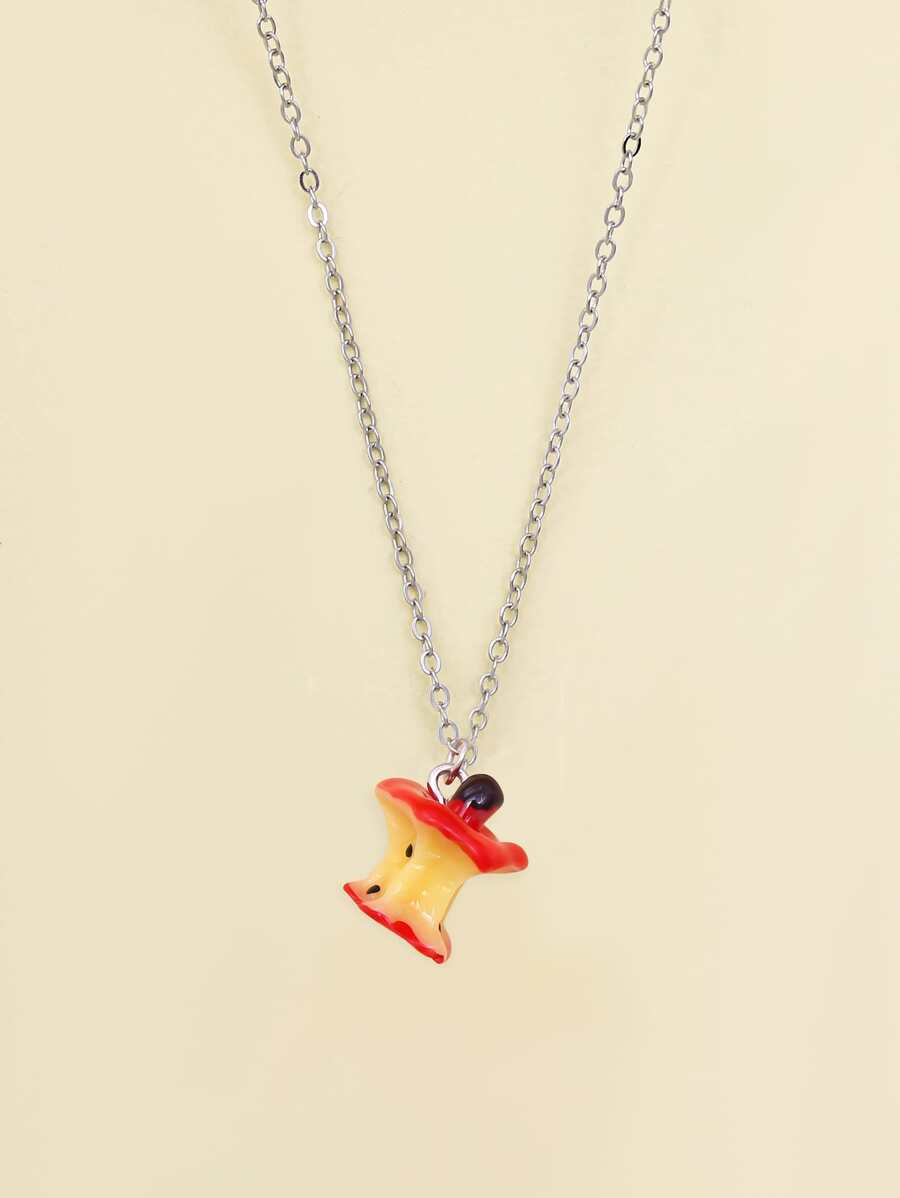 Apple Core Charm Necklace - Multicolor - View 1