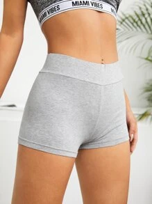 SHEIN EZwear 素色機車短褲