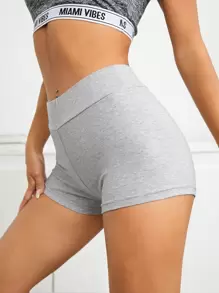 SHEIN EZwear 素色機車短褲