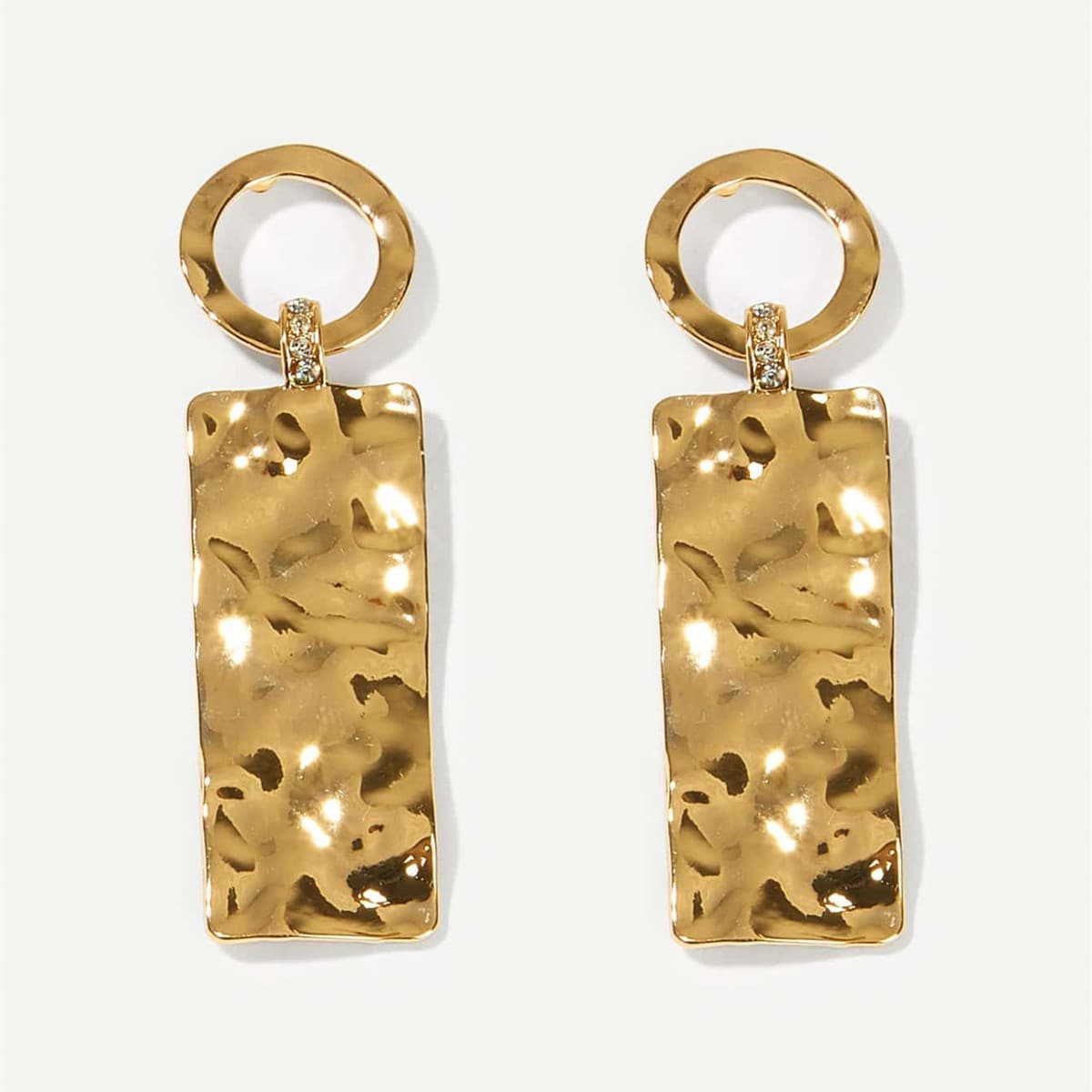 

Geo Drop Earrings, Gold