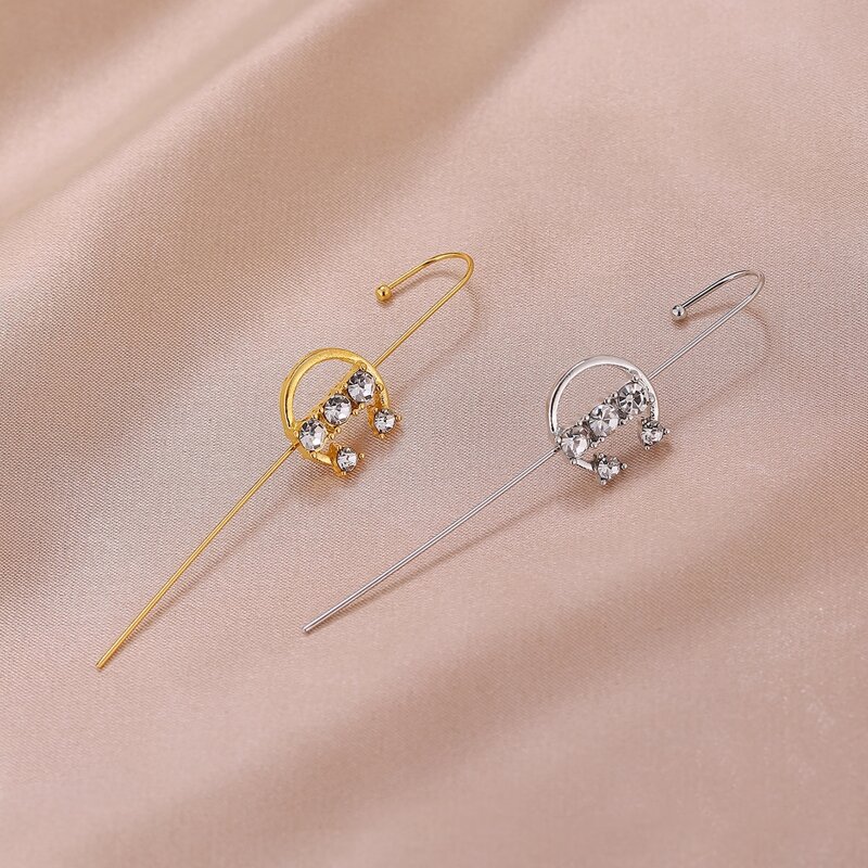 

2pcs Rhinestone Ear Cuff, Multicolor