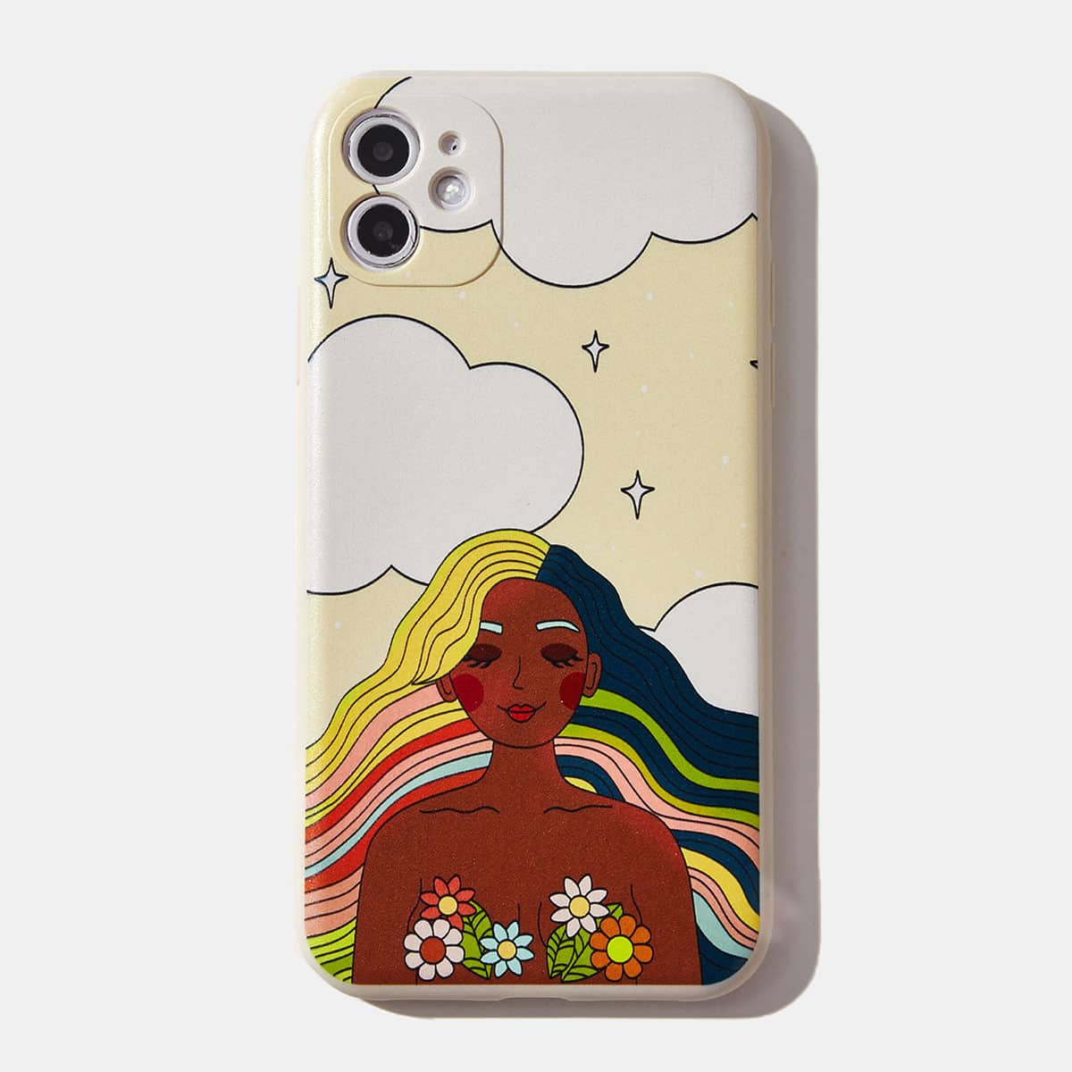 

ROMWE X Artless.cauliflower Figure Phone Case, Multicolor