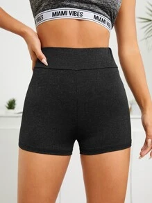 Muchica 腰部寬帶機車短褲