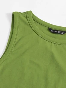 Muchica Camis Plain Casual - Olive Green - View 4