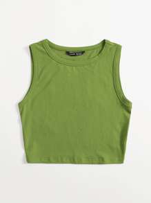 Muchica Camis Plain Casual - Olive Green - View 5