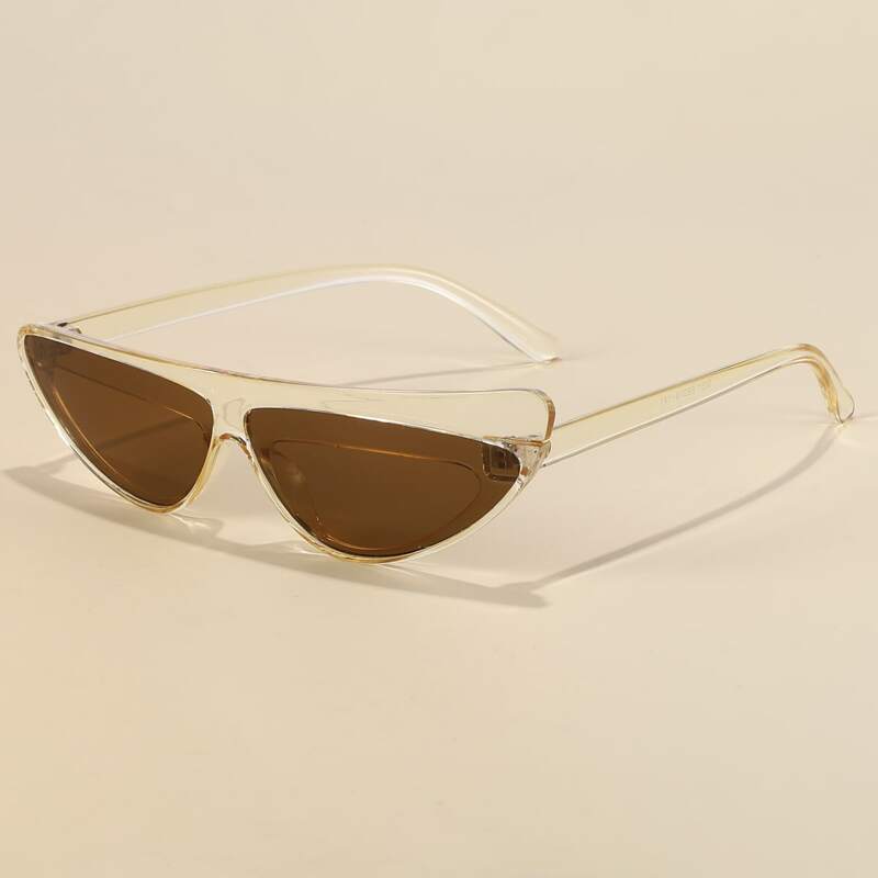 

Tinted Lens Cat Eye Sunglasses, Brown