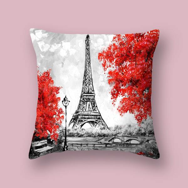 

Couple Print Cushion Cover Without Filler, Multicolor