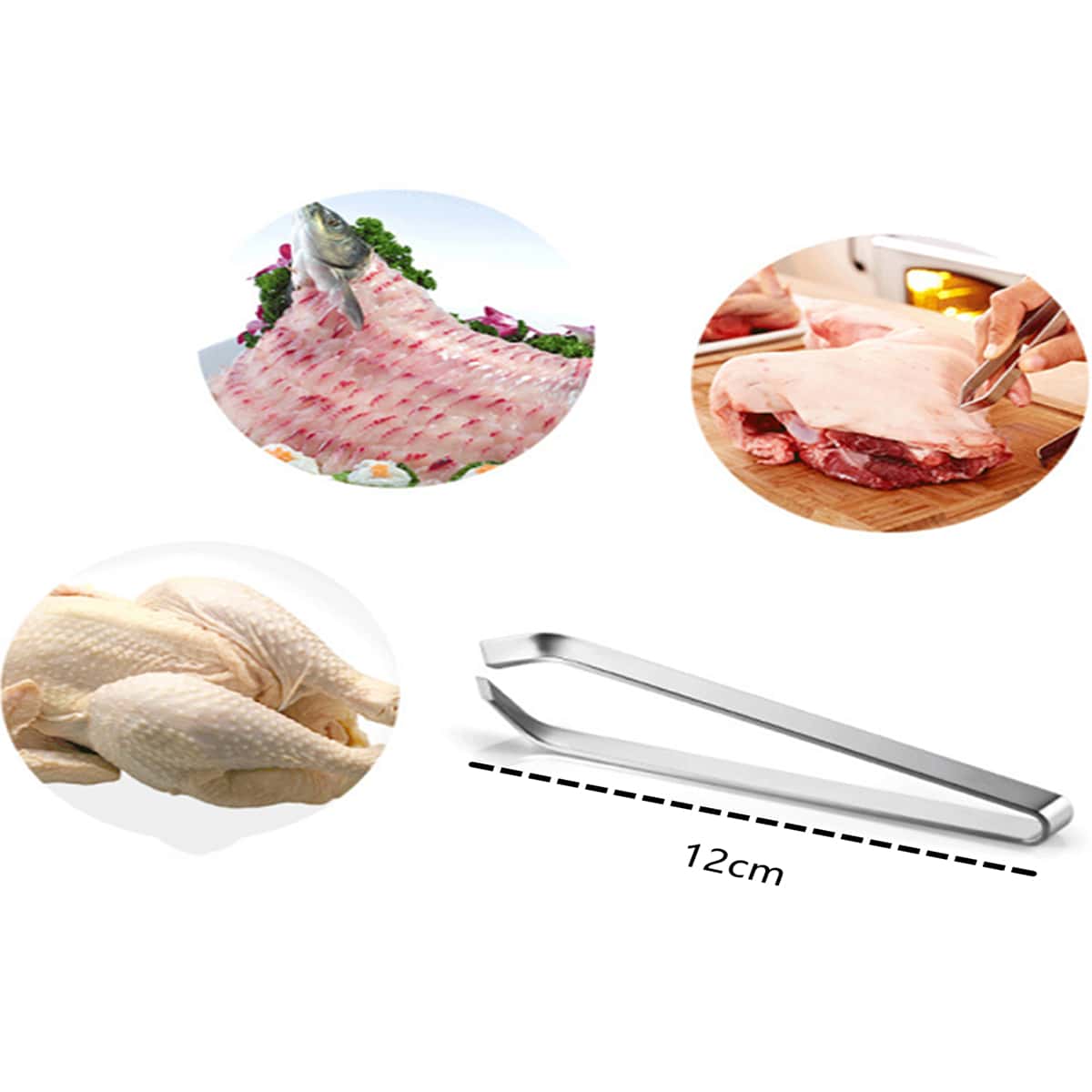 

1pc Kitchen Plucking Clip, Silver