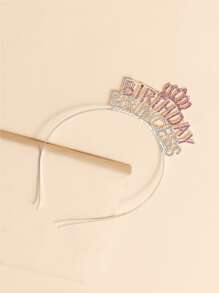 Băng đô trang trí chữ cái - Bạc - Xem 3