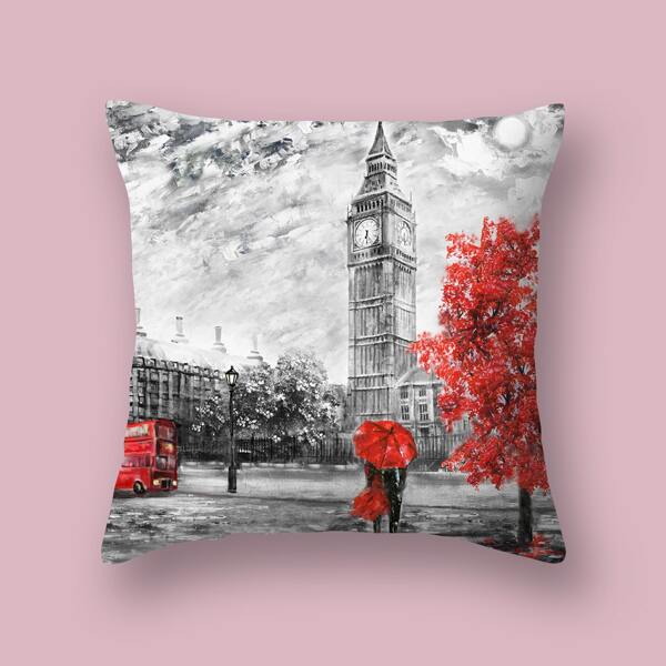 

Couple Print Cushion Cover Without Filler, Multicolor