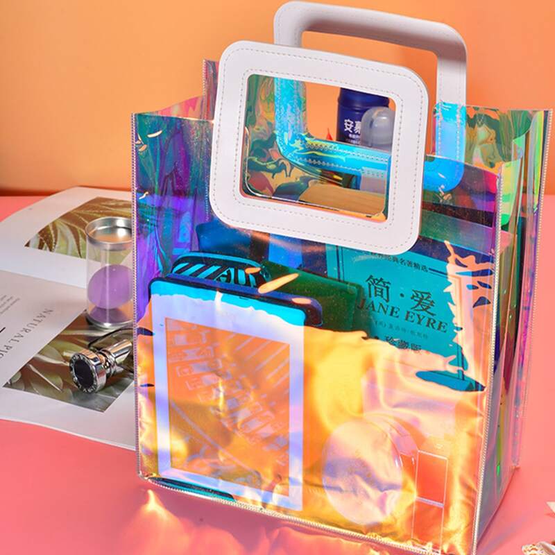 

Holographic Tote Bag, Mustard yellow