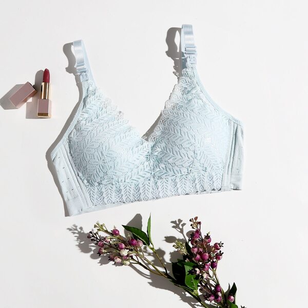 

Maternity Floral Lace Bralette, Light grey