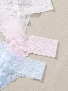 SHEIN 4pack Floral Lace Thong Set, Sexy Lingerie