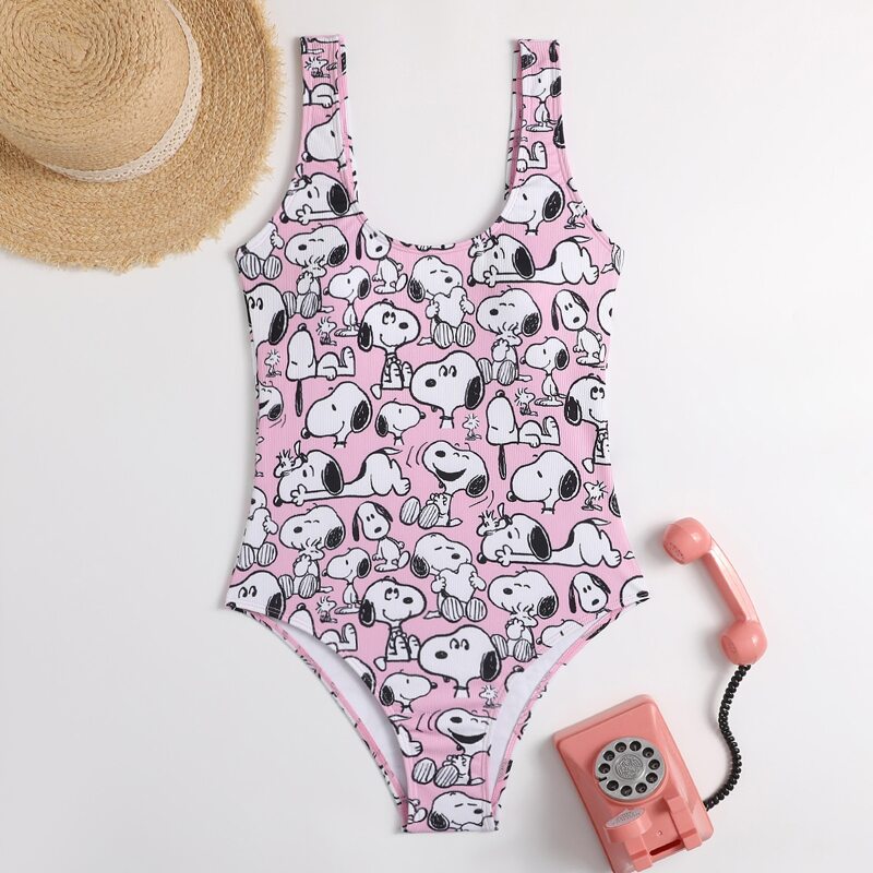 

Cartoon One Piece Swimsuit, Multicolor