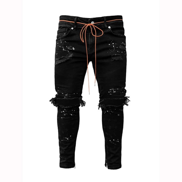 

Men Ripped Skinny Jeans, Black