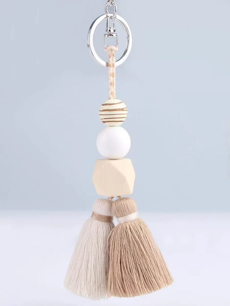 Boho Tassel Pendant Keychain For Crafts Hanging Keychain Bag Decoration Holiday Car Accessories Bag Charm School Cute Goth Y2k Christmas Gift Ideas Bag Accessories Lanyards With Id Holder Car Accessories Bag Charms
