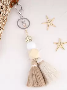 Boho Tassel Pendant Keychain For Crafts Hanging Keychain Bag Decoration Holiday Car Accessories Bag Charm School Cute Goth Y2k Christmas Gift Ideas Bag Accessories Lanyards With Id Holder Car Accessories Bag Charms